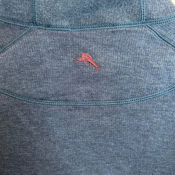 Tommy Bahama Men's Blue Reversible Zip-Up Sweater, Large, NWT - Picture 7 of 8